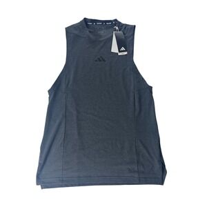 Adidas Mens D4T Tank Top Grey Slim Fit Training Muscle Tee IS3819 Size XS NEW
